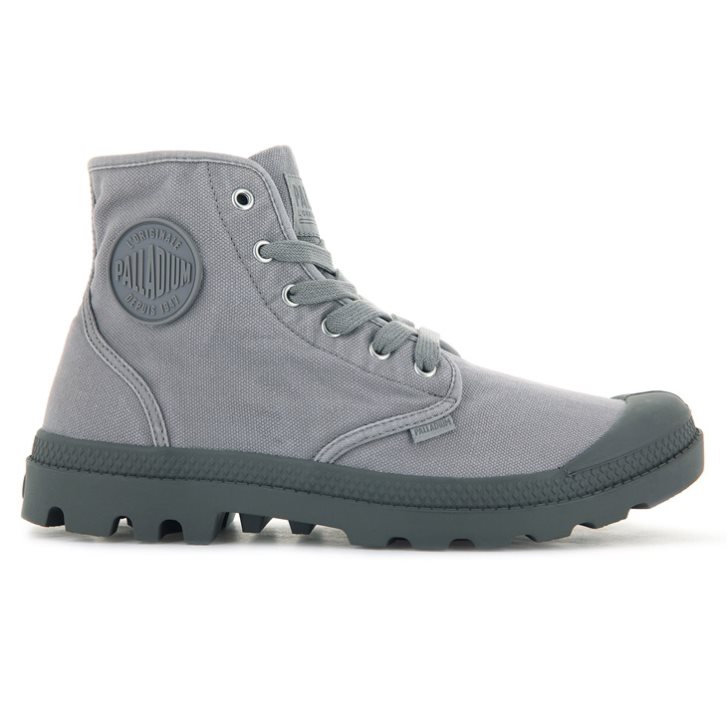 Palladium Pampa Hi Men\'s Boots Light Grey | UK D982-ZVI